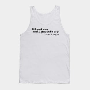 Nico di Angelo quote - Percy Jackson inspired design Tank Top